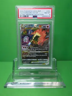 POKEMON 2022 SWSH BSP CHARIZARD VSTAR FULL ART SWSH262 PSA 8 - Image 1