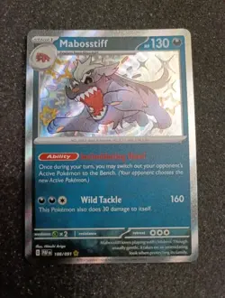 Mabosstiff 188/091 S&V Paldean Fates Baby Shiny Rare Pokemon TCG Card NM - Image 1