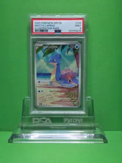 POKEMON 2025 DESTINED RIVALS MISTY'S LAPRAS ILLUSTRATION RARE 194 PSA 9 - Image 1