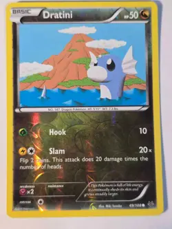 Dratini 49/108 Common Roaring Skies Pokemon REVERSE HOLO NM - Image 1