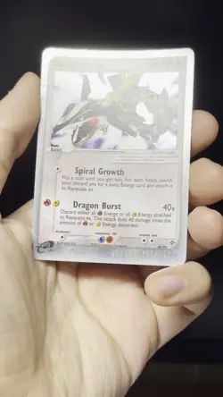 2003 EX Dragon Rayquaza EX Holo Foil Rare 97/97 Pokemon - Image 2