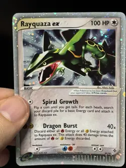 2003 EX Dragon Rayquaza EX Holo Foil Rare 97/97 Pokemon - Image 4