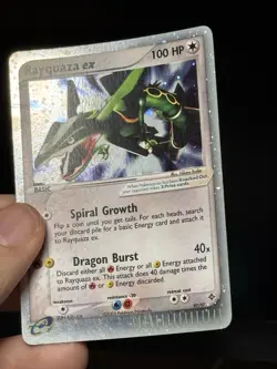 2003 EX Dragon Rayquaza EX Holo Foil Rare 97/97 Pokemon - Image 5