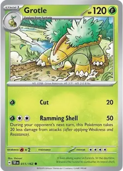 Pokemon Grotle (11/224) Temporal Forces NM REVERSE HOLO - Image 1