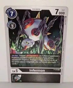 Digimon Infermon P-015 Black Tournament Promo English TCG CCG Card Game P 015 - Image 1