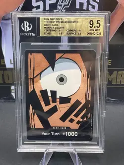 2024 One Piece Monkey D Luffy DON!! Card The Best Premium Booster BGS 9.5 GEM MT - Image 1