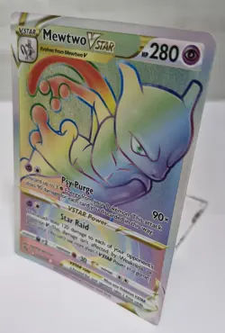 Pokemon Mewtwo VSTAR TCG Rainbow Secret Rare Card 079/078 - Image 3