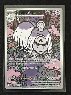 Pokemon TCG Mega Evolution Houndstone Illustration Rare Holo Card 145/132 - Image 1