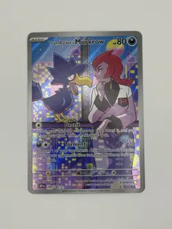 Pokemon Cards Team Rocket's Murkrow 200/182 Destined Rivals Illustration Rare NM - Image 1