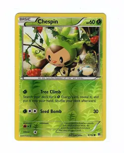 Chespin 9/162 Breakthrough Reverse Holo Pokemon Card - Image 1