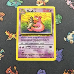 1st Edition Slowbro 43/62 MP -Vintage Pokemon Card- Fossil (8q) - Image 1