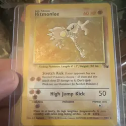 Pokemon Hitmonlee Fossil 7/62 Holo Rare English Basic 60 HP Pokemon TCG Card - Image 1