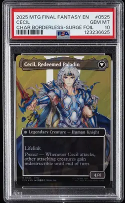 2025 MTG FINAL FANTASY #0525 CECIL, DARK KNIGHT/CECIL, REDEEMED PALADIN PSA 10 - Image 1