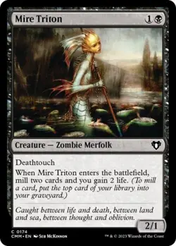 Mire Triton -Foil Light Play MTG Commander Masters - Image 1