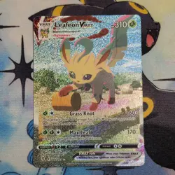 Pokemon TCG Leafeon VMAX Holo Card Evolving Skies 205/203 Near Mint Condition - Image 1