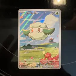Pokemon TCG Cottonee Holo Card White Flare Illustration Rare 090/086 NM - Image 1