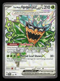 Teal Mask Ogerpon ex 166 Ultra Rare Scarlet & Violet Promo Pokemon Card - Image 1