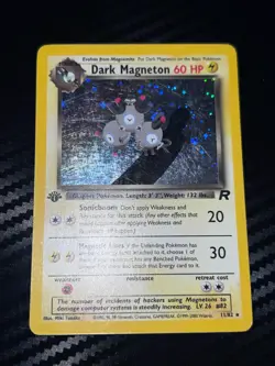Dark Magneton 11/82 Team Rocket Holo Pokemon TCG Card Vintage - Image 1