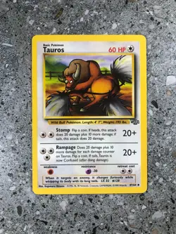 Pokemon TCG Cards Tauros 47/64 Jungle Uncommon NM - Image 1