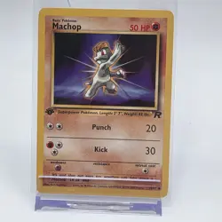 Pokemon Machop 1st Edition Team Rocket 59/82 Common WOTC Vintage 2000 Card - Image 1