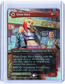 Gwen Stacy (0202) Foil (Borderless) M Marvel's Spider-Man 202 NM - Image 1