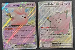 POKEMON LILLIE'S CLEFAIRY EX 173/159 FULL ART And 56/159 Lot Of 2 Journey - Image 1