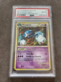 2010 Pokemon HG & SS Metagross 4/95 Unleashed Cracked Ice Holo PSA 8 NM-MT #4 - Image 2