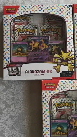 3X Pokemon TCG Scarlet and Violet - 151 Alakazam ex Collection Box - 4 Packs 820650855269 - Image 2
