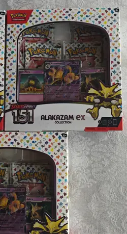 3X Pokemon TCG Scarlet and Violet - 151 Alakazam ex Collection Box - 4 Packs 820650855269 - Image 3