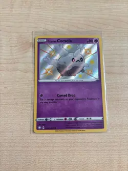 Pokemon TCG Galarian Corsola Shining Fates SV049/SV122 Holo Shiny Holo Rare - Image 1