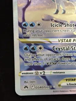Glaceon VSTAR GG40/GG70 Pokemon TCG Crown Zenith Galarian Gallery NM-M - Image 2