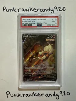 Pokemon Flareon V Premium Coll. Full Art Promo SWSH179 PSA 9 - Image 1