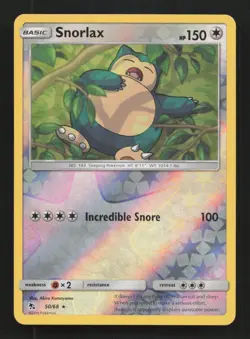 Pokemon - Snorlax 50/68 - Hidden Fates - Reverse Holo - Near Mint - Image 1