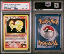 Pokemon Brock's Ninetales Gym Challenge 1st Edition Holo Rare PSA 9 English - Image 3