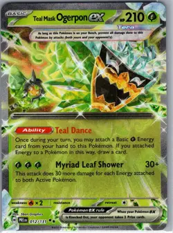 Teal Mask Ogerpon ex 012/131 SV: Prismatic Evolutions - Pokemon Card - NM - Image 1