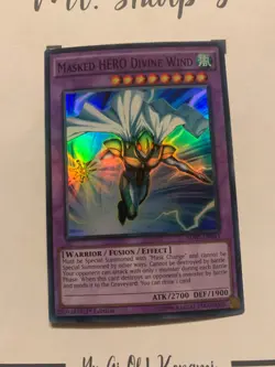 MASKED HERO DIVINE WIND - 1st EDITION SDHS-EN043 ENGLISH Yu-Gi-Oh! CARAD SUPER R - Image 4