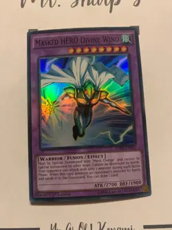 MASKED HERO DIVINE WIND - 1st EDITION SDHS-EN043 ENGLISH Yu-Gi-Oh! CARAD SUPER R - Image 5