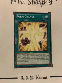 FORM CHANGE - 1st EDITION SDHS-EN020 ENGLISH Yu-Gi-Oh! CRD COMMON KONAMI - Image 4