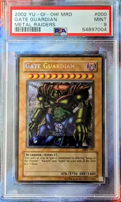 Yu-Gi-Oh! MRD-000 Gate Guardian Metal Raiders Unlimited Secret Rare PSA 9 Mint! - Image 1