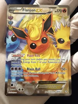 Pokemon Flareon EX Full Art Ultra Rare Holo RC28/RC32 Generations Basic 170 HP - Image 1