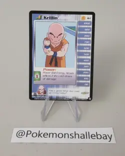 Krillin 167 - Saiyan Saga *EXC* Non Foil LIMITED DBZ Card - Image 1