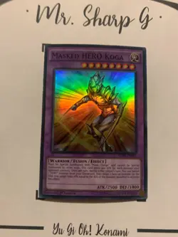 MASKED HERO KOGA - 1st EDITION SDHS-EN012 ENGLISH Yu-Gi-Oh! CARD SUPER RARE - Image 2
