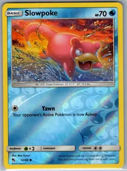 Slowpoke 12/68 Reverse Holo Hidden Fates - Pokemon Card - NM - Image 1
