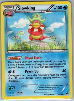 Slowking 21/122 Holo XY - BREAKpoint - Pokemon Card - NM - Image 1