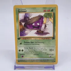 Pokemon Grimer 1st Edition Team Rocket 57/82 WOTC Vintage TCG Card 1999-2000 - Image 1
