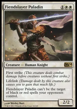 MTG Magic the Gathering Fiendslayer Paladin (18/262) Magic 2014 LP - Image 1