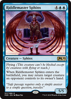 MTG Magic the Gathering Riddlemaster Sphinx (317/357) Core Set 2020 NM - Image 1