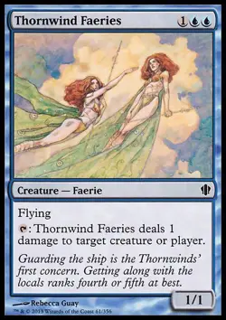 MTG Magic the Gathering Thornwind Faeries (61/357) Commander 2013 LP - Image 1