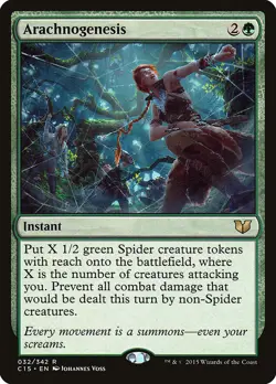 MTG Magic the Gathering Arachnogenesis (32/392) Commander 2015 LP - Image 1