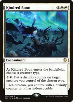 MTG Magic the Gathering Kindred Boon (5/332) Commander 2017 LP - Image 1